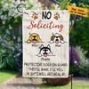 Personalized No Soliciting Barking Dogs Flag AG122 95O57 thumb 1