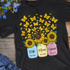 Personalized Mom Grandma Sunflower Butterfly T Shirt MY35 95O57 1