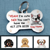 Personalized Dog I Am Cute  Bone Pet Tag NB61 85O57 thumb 1