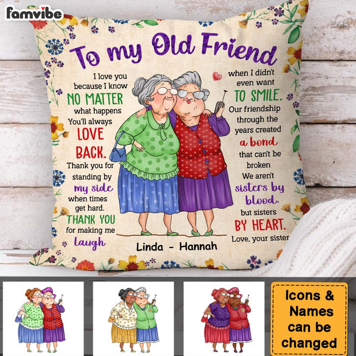 Personalized Gift For Old Friend Sisters By Heart Pillow 30901 1