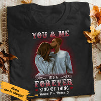 Personalized You And Me Forever BWA Couple T Shirt AG121 29O36 thumb 1