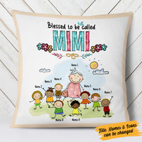 Personalized Blessed To Be Called Grandma Cartoon Pillow DB92 30O58 (Insert Included) thumb 1