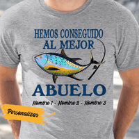 Personalized Spanish Papá Pesca Fishing Dad T Shirt AP96 65O36 thumb 1