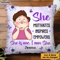 Personalized Gift For Grandma She Motivations Inspires Empowers Pillow 31520 thumb 1