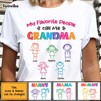Personalized Mom Grandma Doodle T Shirt MY272 85O47 thumb 1