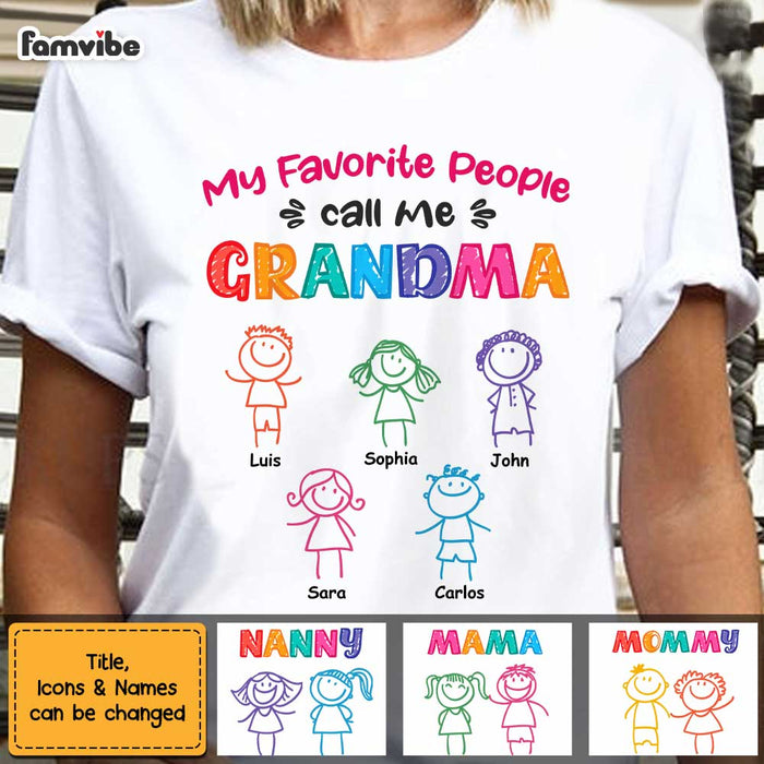 Personalized Mom Grandma Doodle T Shirt MY272 85O47 1