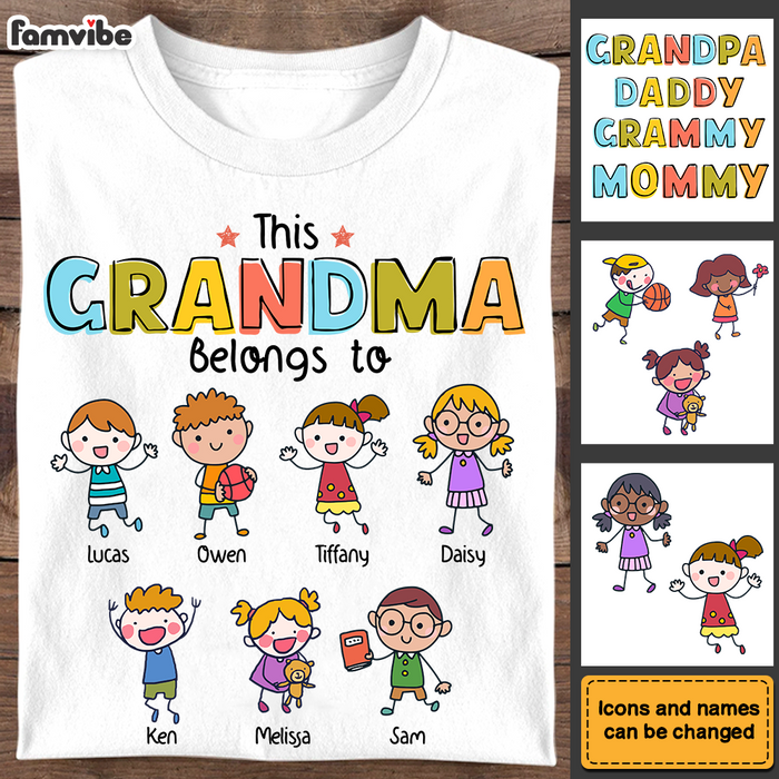 Personalized Grandma Drawing Shirt - Hoodie - Sweatshirt 31853 1