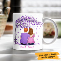 Personalized Mother Daughters Connected By Heart Mug AP31 73O47 thumb 1