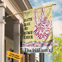 Personalized Hippie Hate Has No Home Here  Flag JL72 65O36 thumb 1