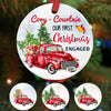 Personalized Our First Christmas Engaged Red Truck  Ornament OB142 67O60 1
