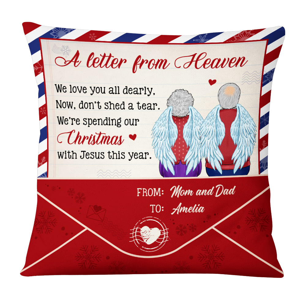 Personalized Memorial Gift A Letter From Heaven Pillow 30063 Primary Mockup
