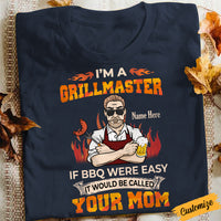 Personalized Dad Grillmaster BBQ T Shirt JL92 25O34 thumb 1
