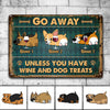 Personalized Dog Treat And Wine Welcome Metal Sign JL101 25O34 1