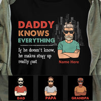 Personalized Grandpa Knows Everything T Shirt MR224 26O53 thumb 1