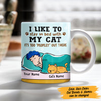 Personalized Stay In Bed With My Cat Mug  JR131 29O47 thumb 1