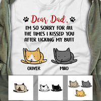 Personalized Sorry The Kisses For Cat Mom Dad T Shirt OB231 30O53 thumb 1