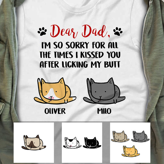 Personalized Sorry The Kisses For Cat Mom Dad T Shirt OB231 30O53 1