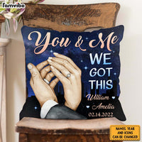 Personalized Couples Anniversary, Loving Gift Hand In Hand Pillow 30788 thumb 1