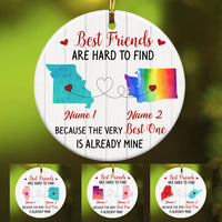 Personalized Best Friends Long Distance Watercolor  Ornament SB2418 30O34 thumb 1