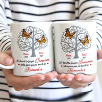 Personalized Memorial Butterflies Angel Mom Dad Mug MR121 65O58 thumb 1