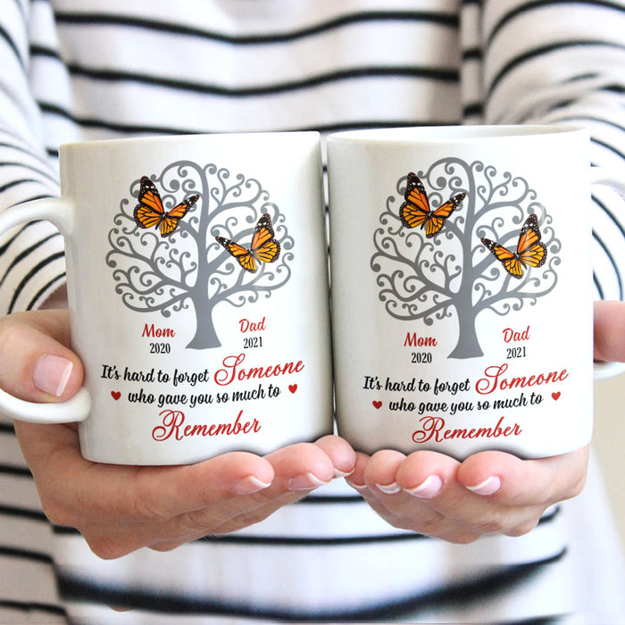 Personalized Memorial Butterflies Angel Mom Dad Mug MR121 65O58 1
