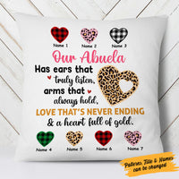 Personalized Hearts For Mom Grandma Pillow MR301 65O58 (Insert Included) thumb 1