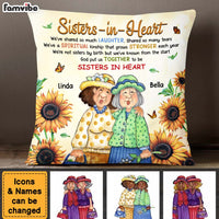 Personalized Gift For Friends Sister In Heart Pillow 31429 thumb 1