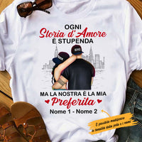 Personalized Couple Italian Coppia Love Story T Shirt MR293 30O53 thumb 1