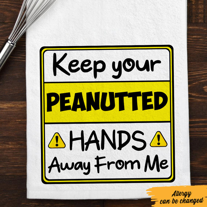 Personalized Food Allergy Sign Kitchen Towel DB142 81O47 1