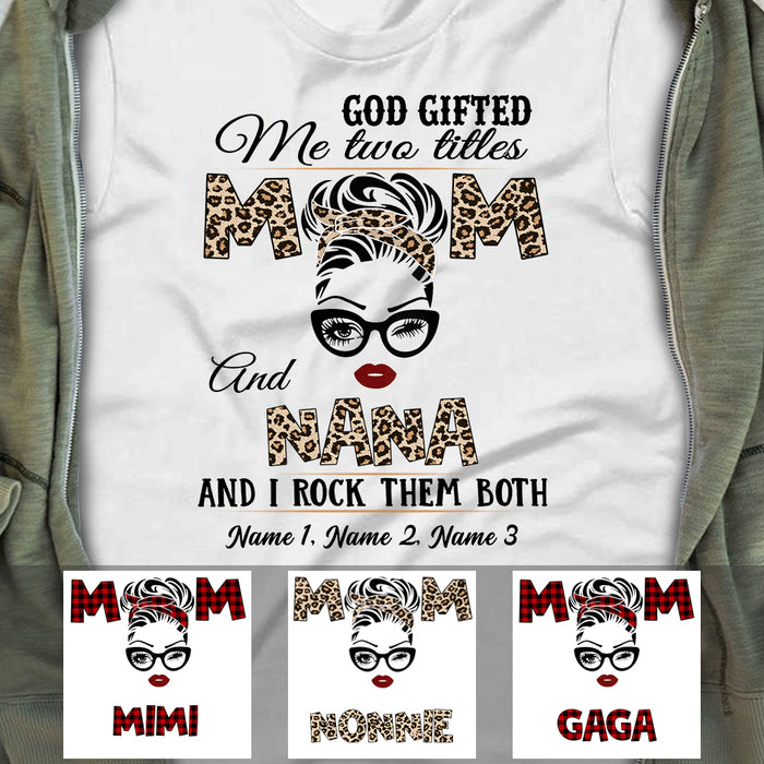 Personalized God Gifted Title Grandma T Shirt JR253 30O57 1