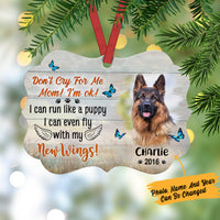 Personalized Don't Cry For Me Dog Memorial Benelux Ornament NB161 73O57 thumb 1