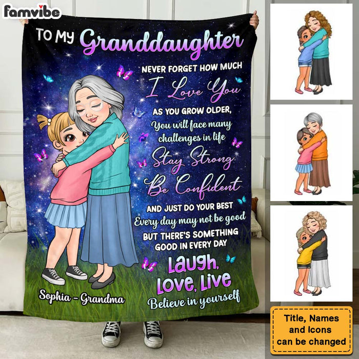 Personalized Gift For Granddaughter I Love You Blanket 31101 1