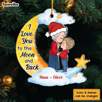Personalized Christmas Gift For Grandson Love To The Moon And Back Ornament 30528 thumb 1