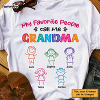 Personalized Mom Grandma Doodle T Shirt MY272 85O47 thumb 1