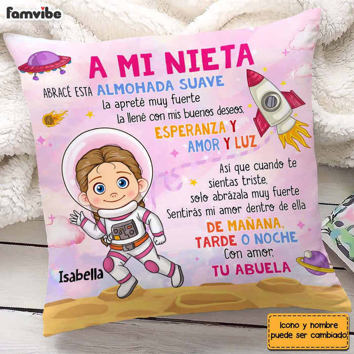 Personalized Gift For Grandson Astronaut Space Spanish Pillow 30703 1