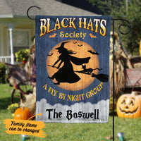 Personalized Halloween Black Hats Society Flag JL204 95O57 thumb 1