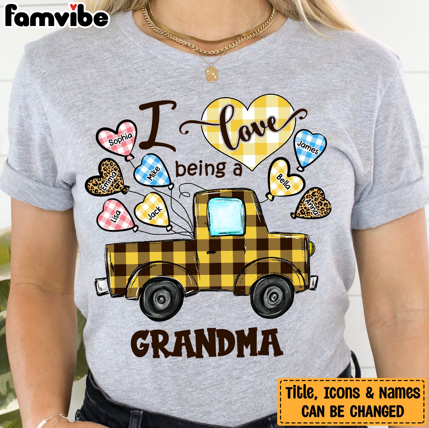 Personalized Love Being A Grandma Buffalo Truck Shirt 23201 Primary Mockup