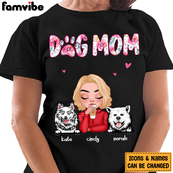 Personalized Gift Floral Dog Mom Shirt - Hoodie - Sweatshirt 23652 1