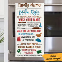 Personalized Kitchen Rules Towel DB121 87O60 thumb 1