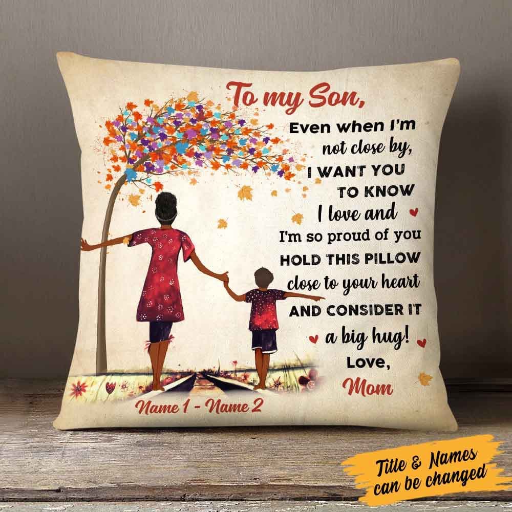 Personalized Mother And Son A Big Hug Pillow MR21 65O58