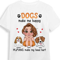 Personalized Dogs Happy Shirt - Hoodie - Sweatshirt 24361 thumb 1