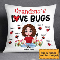Personalized Mom Grandma Love Bugs Pillow MR31 95O34 thumb 1