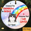 Personalized Christmas Cat Memo Rainbow Circle Ornament AG304 24O57 1