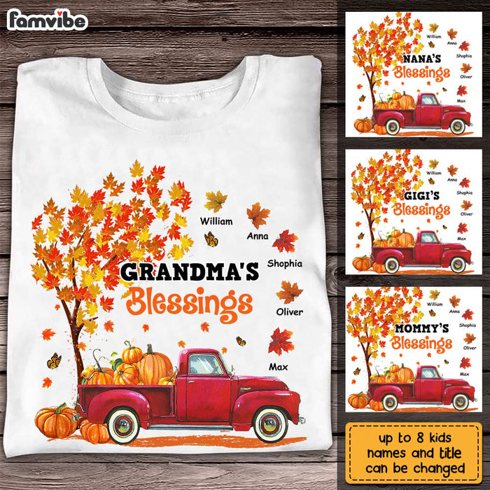Personalized Grandma Fall Truck T Shirt AG301 30O28 1