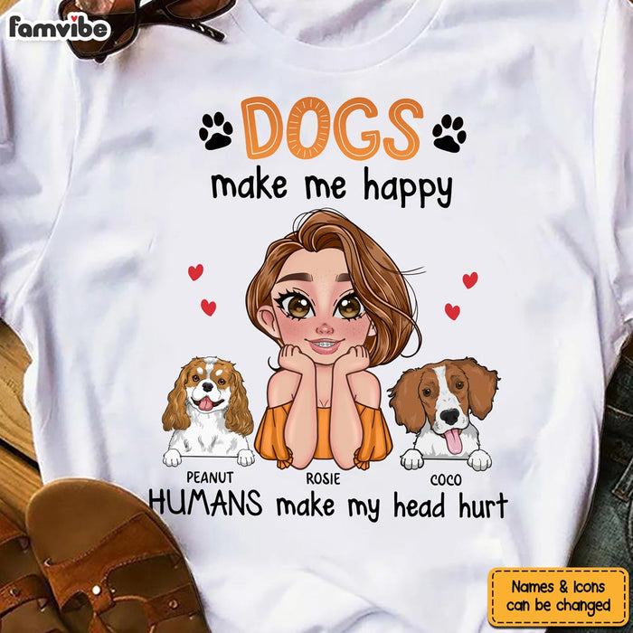 Personalized Dogs Happy Shirt - Hoodie - Sweatshirt 24361 1