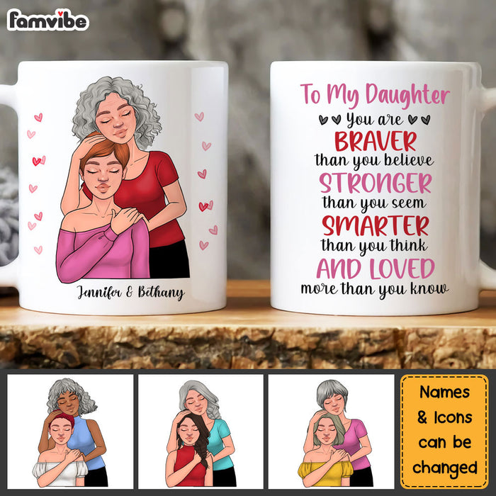 Personalized Gift For Daughter You Are Braver Than You Believe Mug 24749 1