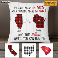 Personalized Long Distance Pillow - 'Hug This' Gift for Someone Special thumb 1
