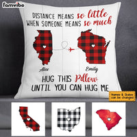 Personalized Long Distance Pillow - 'Hug This' Gift for Someone Special thumb 1