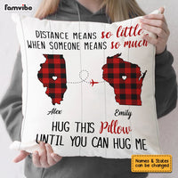 Personalized Long Distance Pillow - 'Hug This' Gift for Someone Special thumb 1