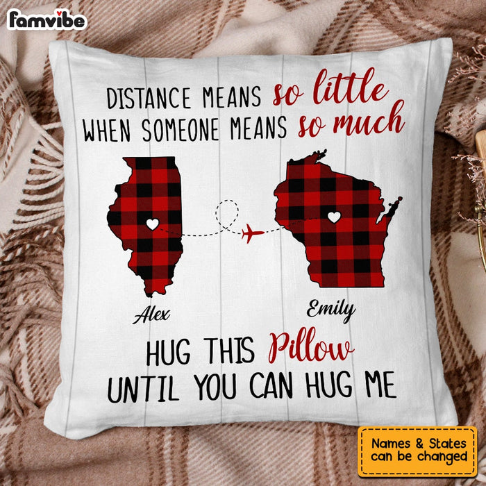 Personalized Long Distance Pillow - 'Hug This' Gift for Someone Special 1
